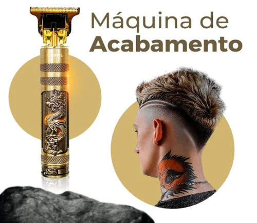 Barbeador Elétrico Profissional Golden Dragon - Faça a Barba em Poucos Segundos