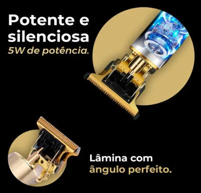 Barbeador Elétrico Profissional Golden Dragon - Faça a Barba em Poucos Segundos