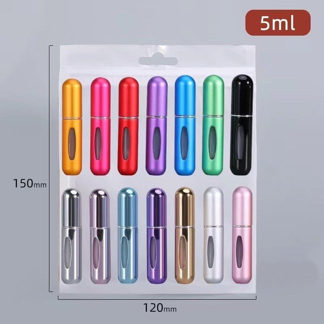 Kit Porta Perfume Spray Recarregável - Compre 3 Leve 5 - Frete Grátis