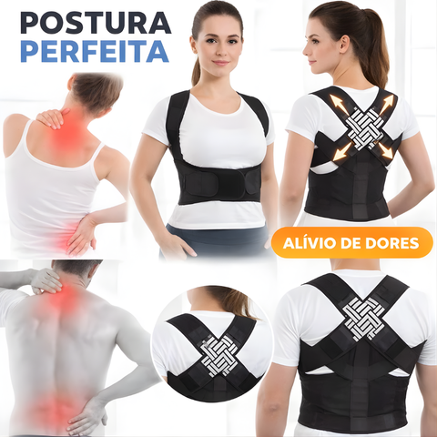 Corretor Postural Ergonômico Pro Max - Alinha Coluna Ajusta Postura Unissex