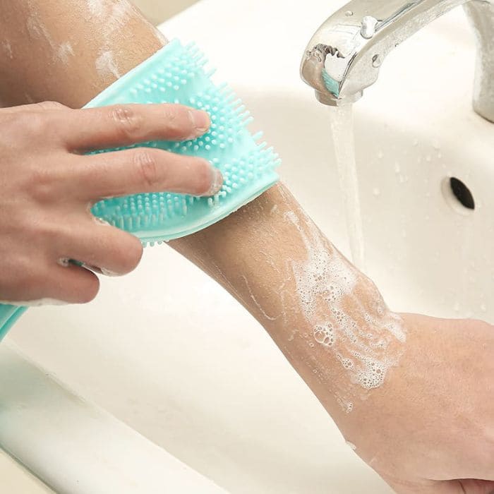 Kit com 4 Escovas de Banho em Silicone Limpeza Esfoliação e Relaxamento
