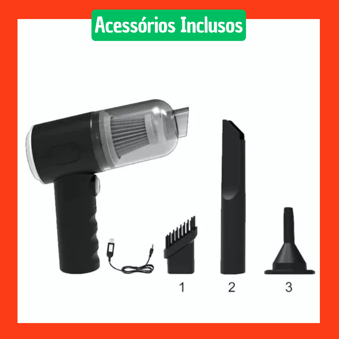 Aspirador e Soprador de Pó Portátil 2 em 1 VACOPRO - Casa Carro Sofá Computador