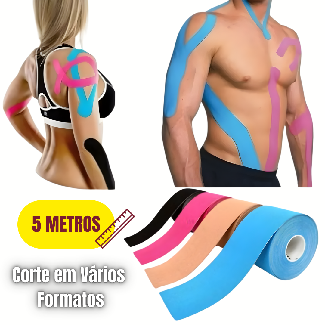 ARGUSTAPE Fita Bandagem Elástica Ortopédica 5Mx5cm- Alivia a Dor e Lesão Atleta ou Fisioterapia