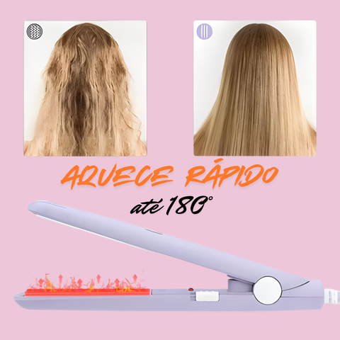 MINI MODELADOR VERSÁTIL PLUS PROFISSIONAL - Bivolt Portátil Alisa Modela Faz Cachos Retoca Pontas Franja