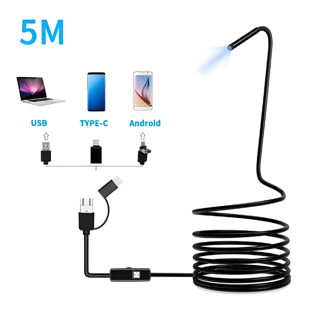 Câmera Sonda Endoscópica PC E Android - RECPro - Grave vídeos ou tire fotos de lugares que nunca pensou em conseguir