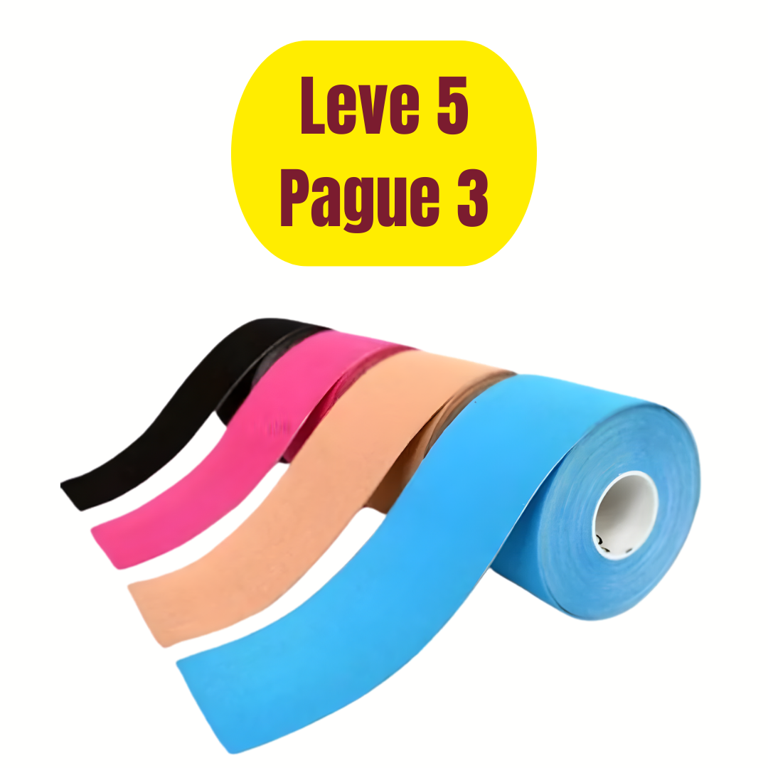 ARGUSTAPE Fita Bandagem Elástica Ortopédica 5Mx5cm- Alivia a Dor e Lesão Atleta ou Fisioterapia