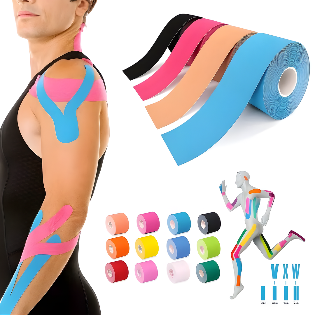 ARGUSTAPE Fita Bandagem Elástica Ortopédica 5Mx5cm- Alivia a Dor e Lesão Atleta ou Fisioterapia
