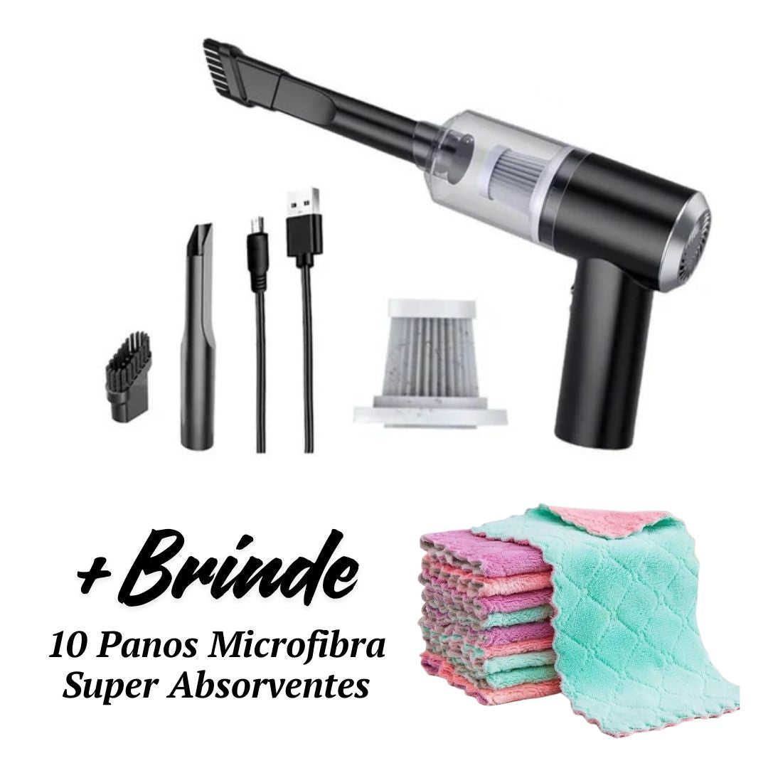 Aspirador de Pó Portátil 3 em 1 [ULTRA POTENTE] + Brinde