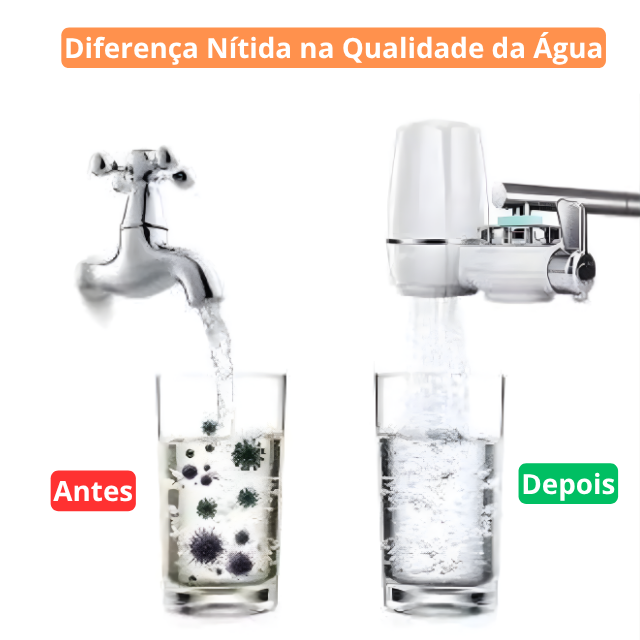 Torneira Filtro Purificador De Água Carvão Ativo PURELIFE - A garantia de água fresca e saudável para toda a sua família!