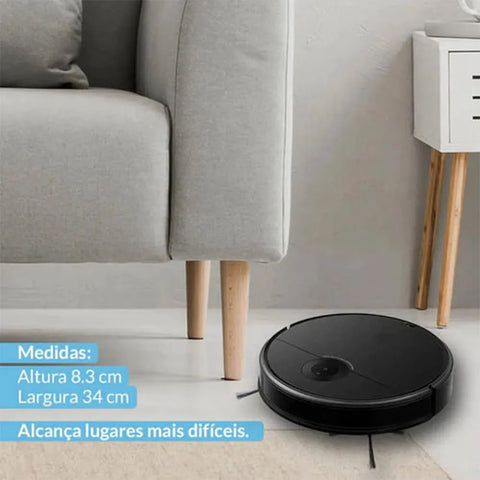 Mini Robô Aspirador de Pó 3 em 1 Bivolt - Impecável e Sem Esforço
