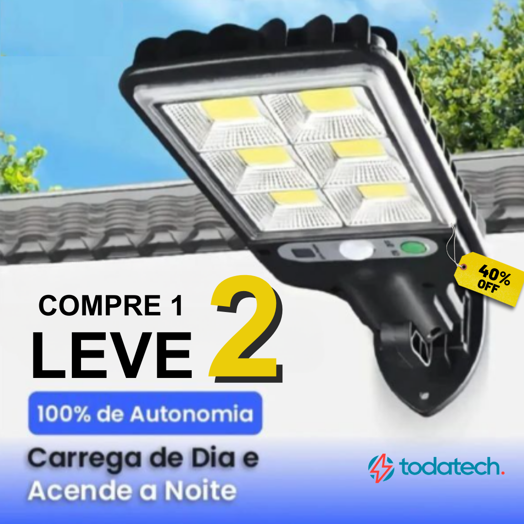 KIT Refletor Solar Led - Compre 1 Leve 2 + Frete Grátis