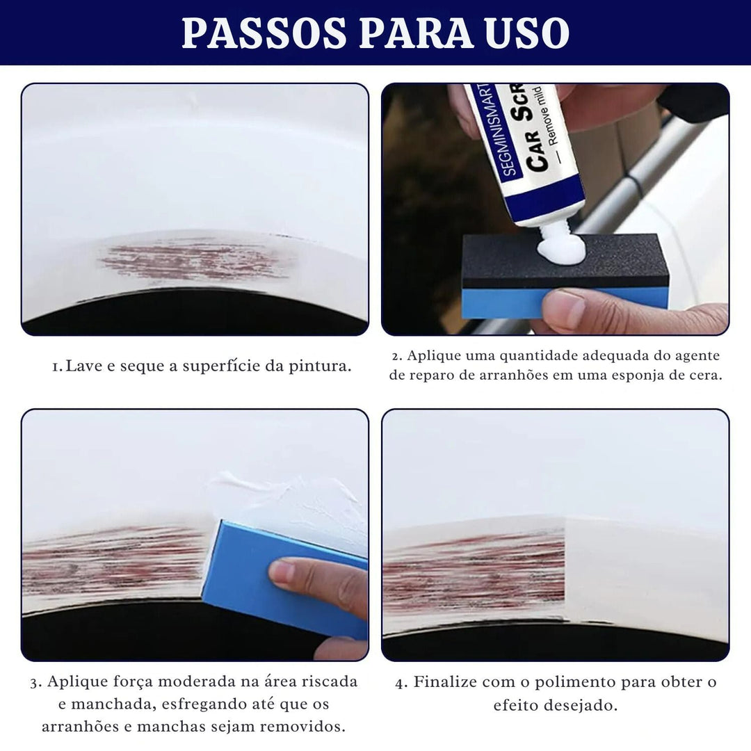 Cera Removedora de Riscos e Arranhões de Carros - Clean Car 80g