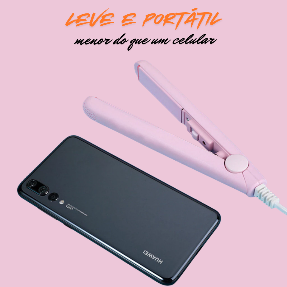 MINI MODELADOR VERSÁTIL PLUS PROFISSIONAL - Bivolt Portátil Alisa Modela Faz Cachos Retoca Pontas Franja