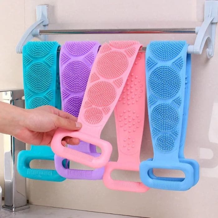 Kit com 4 Escovas de Banho em Silicone Limpeza Esfoliação e Relaxamento