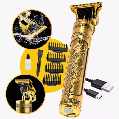 Barbeador Elétrico Profissional Golden Dragon - Faça a Barba em Poucos Segundos