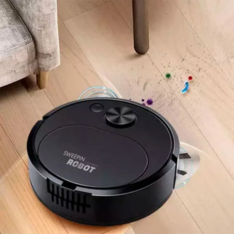 Mini Robô Aspirador de Pó 3 em 1 Bivolt - Impecável e Sem Esforço
