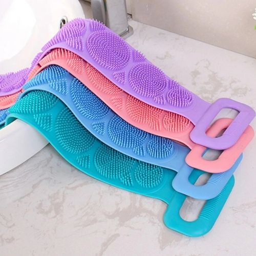 Kit com 4 Escovas de Banho em Silicone Limpeza Esfoliação e Relaxamento