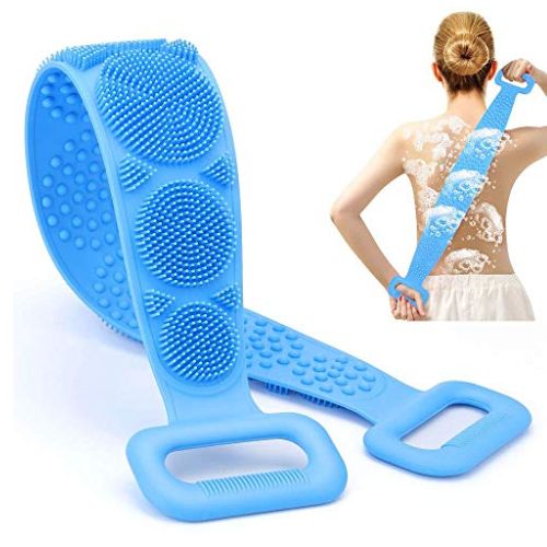 Kit com 4 Escovas de Banho em Silicone Limpeza Esfoliação e Relaxamento