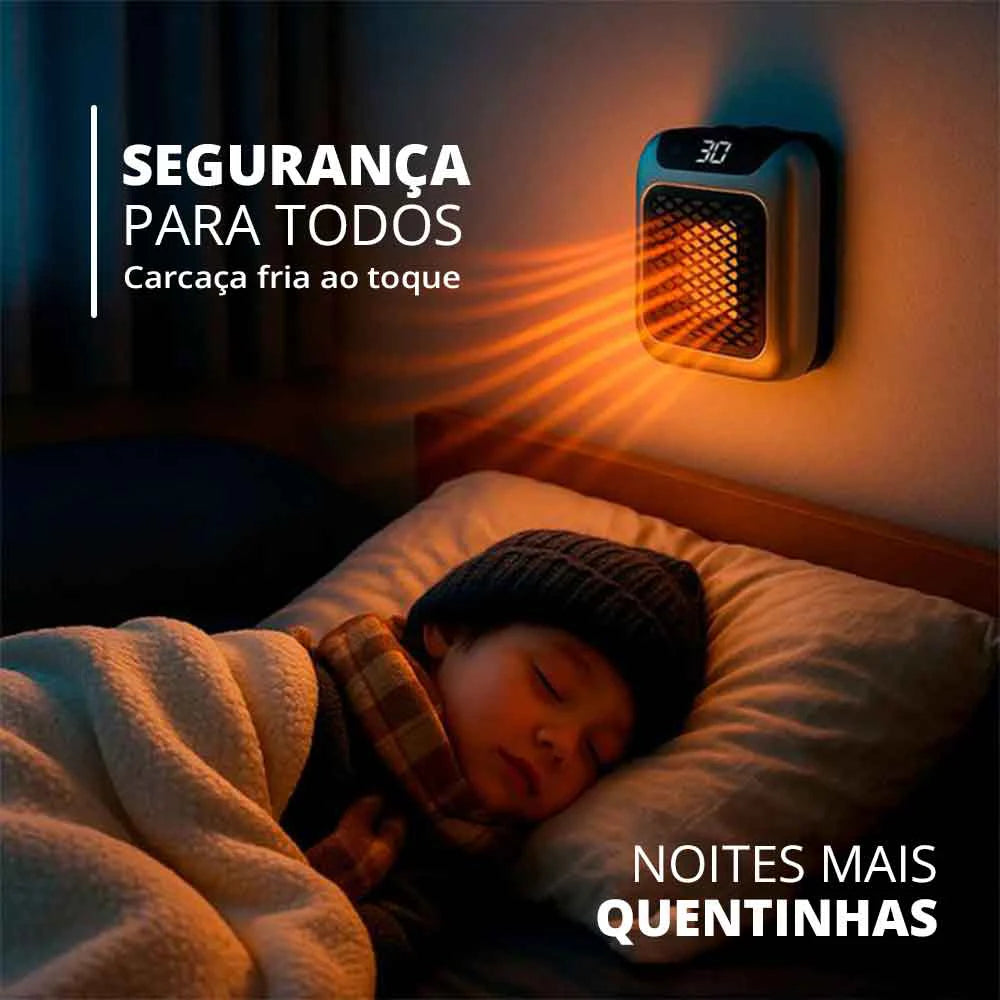 Aquecedor Portátil HeatBox com Controle Remoto Bivolt (50% OFF + FRETE GRÁTIS)