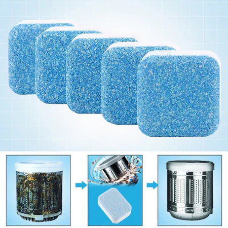 Pastilhas para Limpeza Máquinas de Lavar Roupas Efervescentes