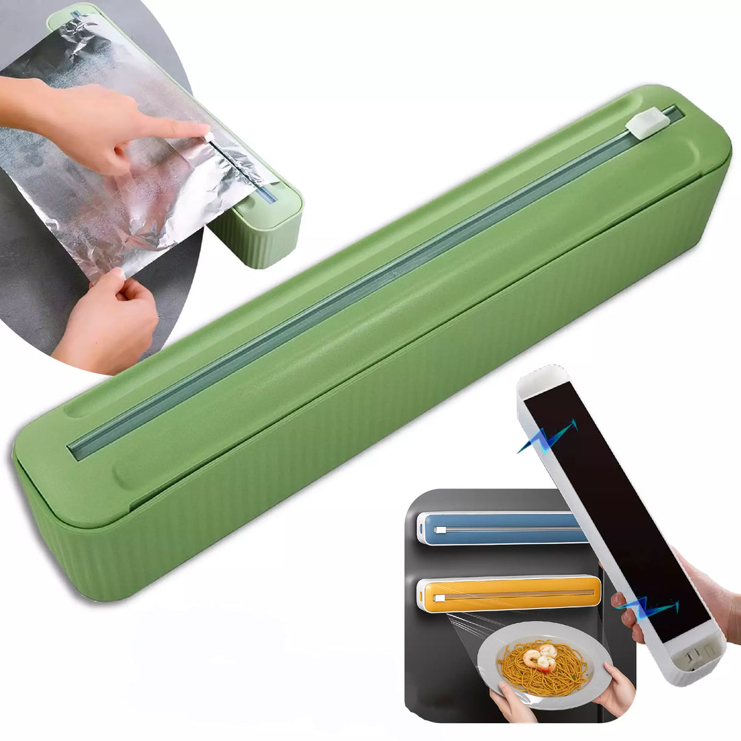 Suporte Papel Filme Porta Rolo Aluminio Corta Facil Magnetico
