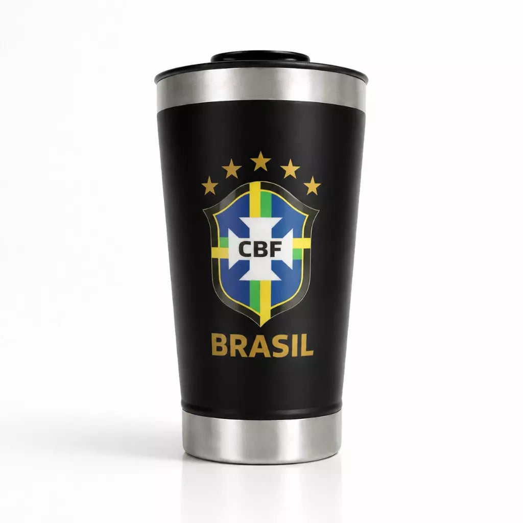 Copo Térmico PERSONALIZADO 473mL com Logo Copa do mundo COM TAMPA gravação a laser