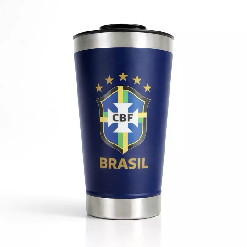 Copo Térmico PERSONALIZADO 473mL com Logo Copa do mundo COM TAMPA gravação a laser