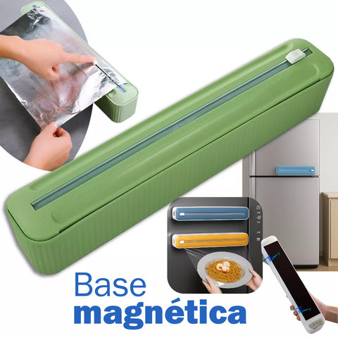 Suporte Papel Filme Porta Rolo Aluminio Corta Facil Magnetico