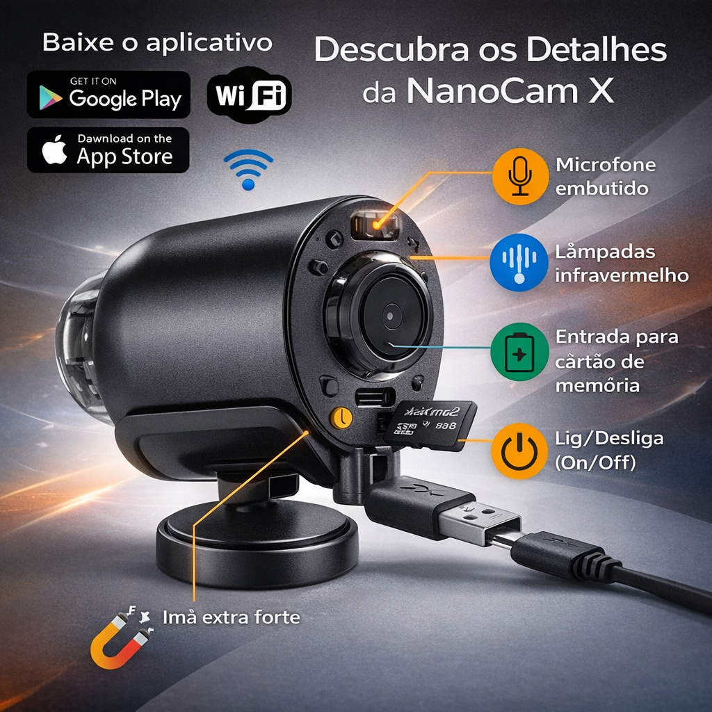 Mini Câmera NanoCam X - [ULTRA HD 4K]