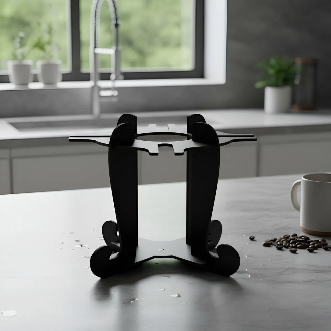 Adega De Vinhos Preta Com Suporte Para 4 Taças Elegância