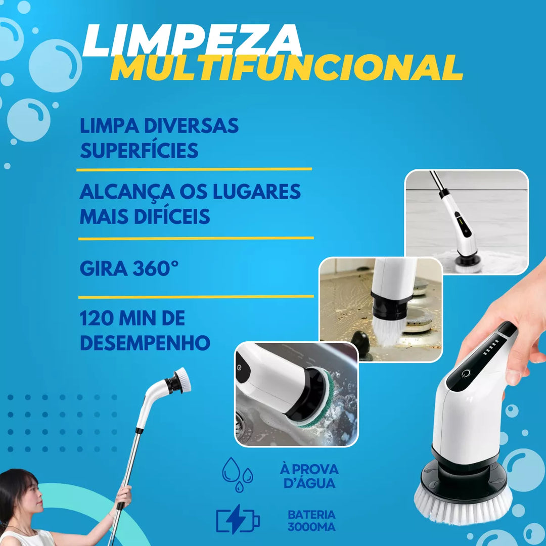 Escova Elétrica 7 em 1 Para Limpeza Profunda - UltraClean©