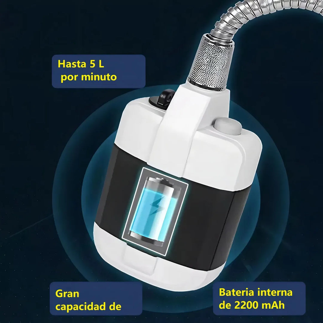 Ducha Chuveiro Portátil e Recaregável para Lugares Isolados Acampamentos Praia Pesca Mata