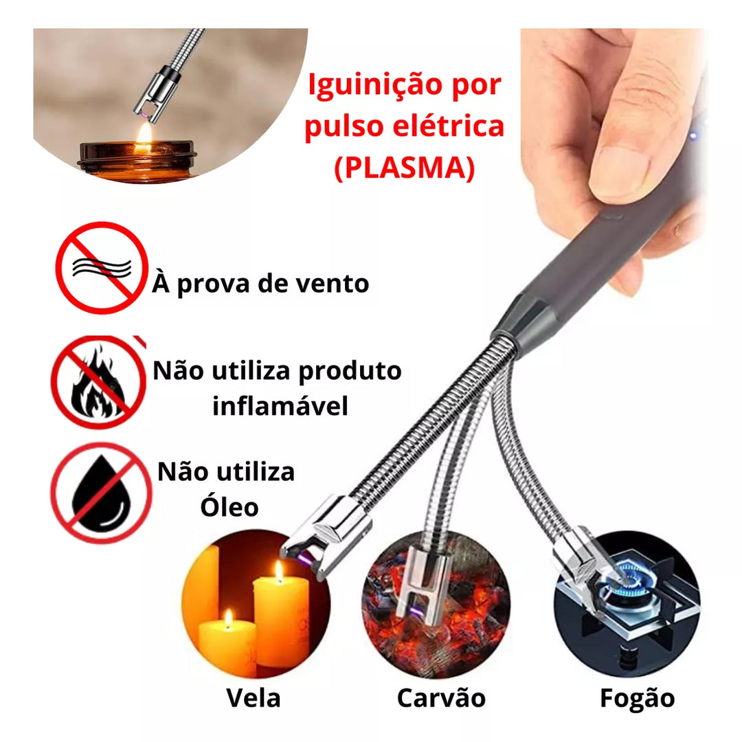 Acendedor Elétrico Definitivo - Recarregável
