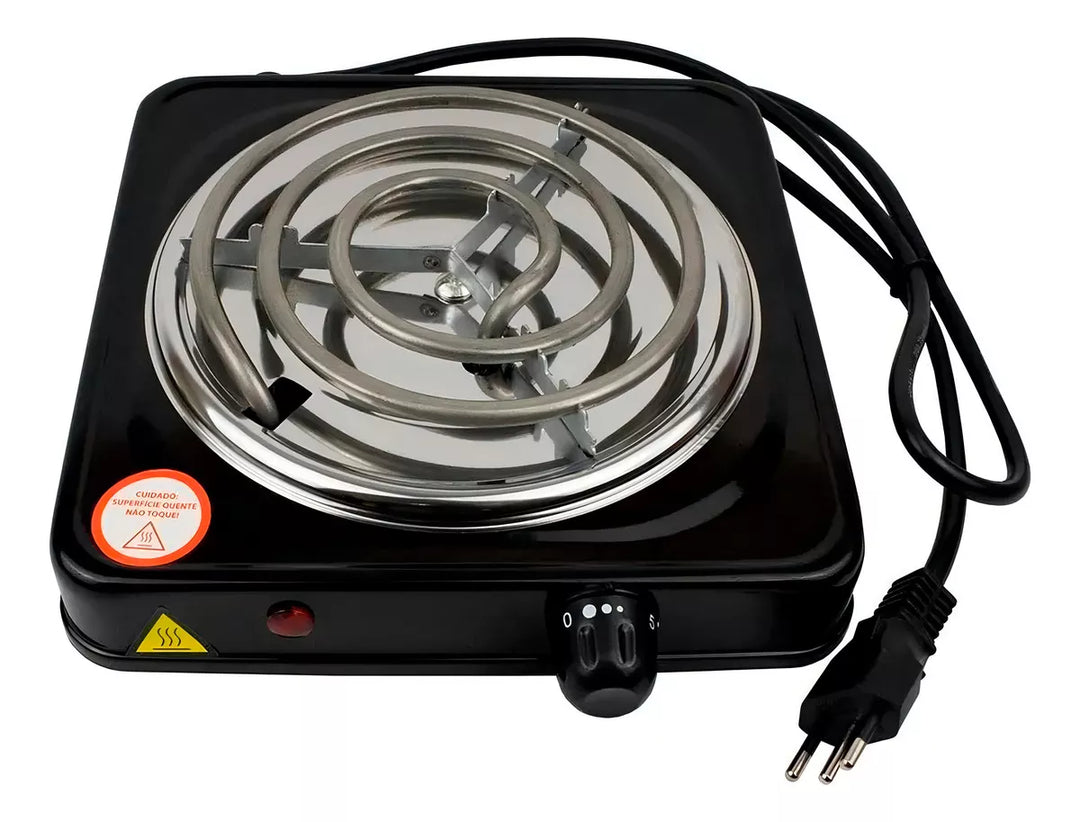 Fogareiro Elétrico Portátil Camping 1 Boca 127v Titanium