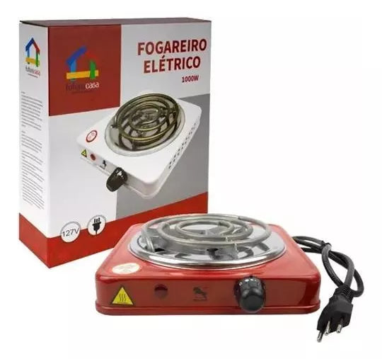Fogareiro Elétrico Portátil Camping 1 Boca 127v Titanium