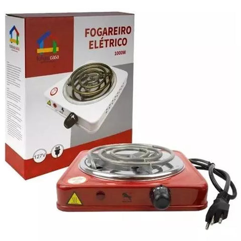 Fogareiro Elétrico Portátil Camping 1 Boca 127v Titanium
