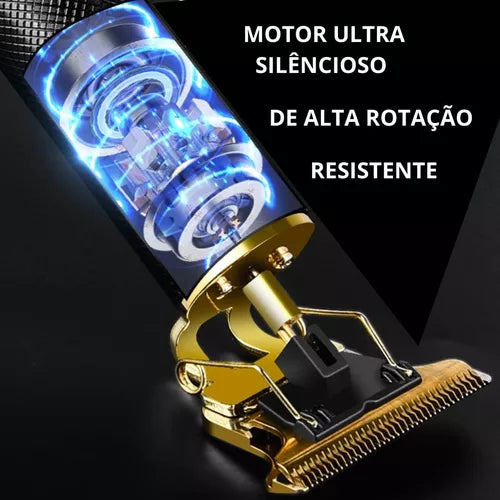 Barbeador Elétrico Profissional Golden Dragon - Faça a Barba em Poucos Segundos