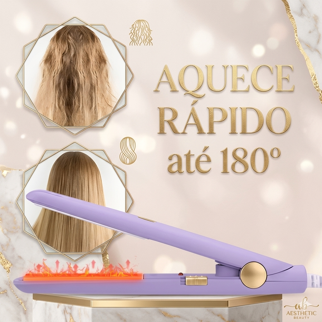MINI MODELADOR VERSÁTIL PLUS PROFISSIONAL - Bivolt Portátil Alisa Modela Faz Cachos Retoca Pontas Franja