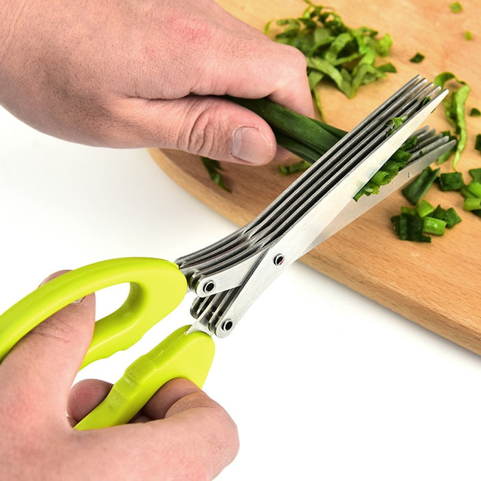 Tesoura Fatiador Max de Cozinha 5 Lâminas + Brinde