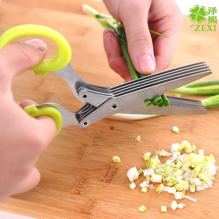 Tesoura Fatiador Max de Cozinha 5 Lâminas + Brinde