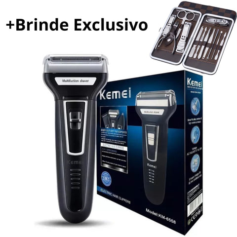 Máquina de Barbear 3 em 1: Barba, Nariz e Ouvido + BRINDE EXCLUSIVO