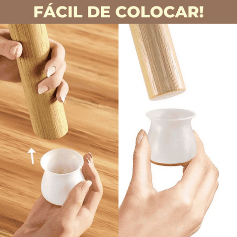 Protetor de Pé de Cadeira 12 Unidades - Tamanho Universal