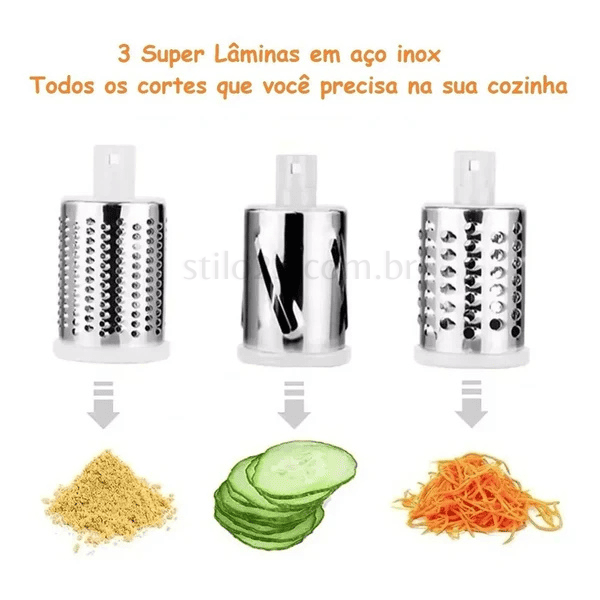 Ralador e Fatiador de legumes Multifuncional  3 em 1