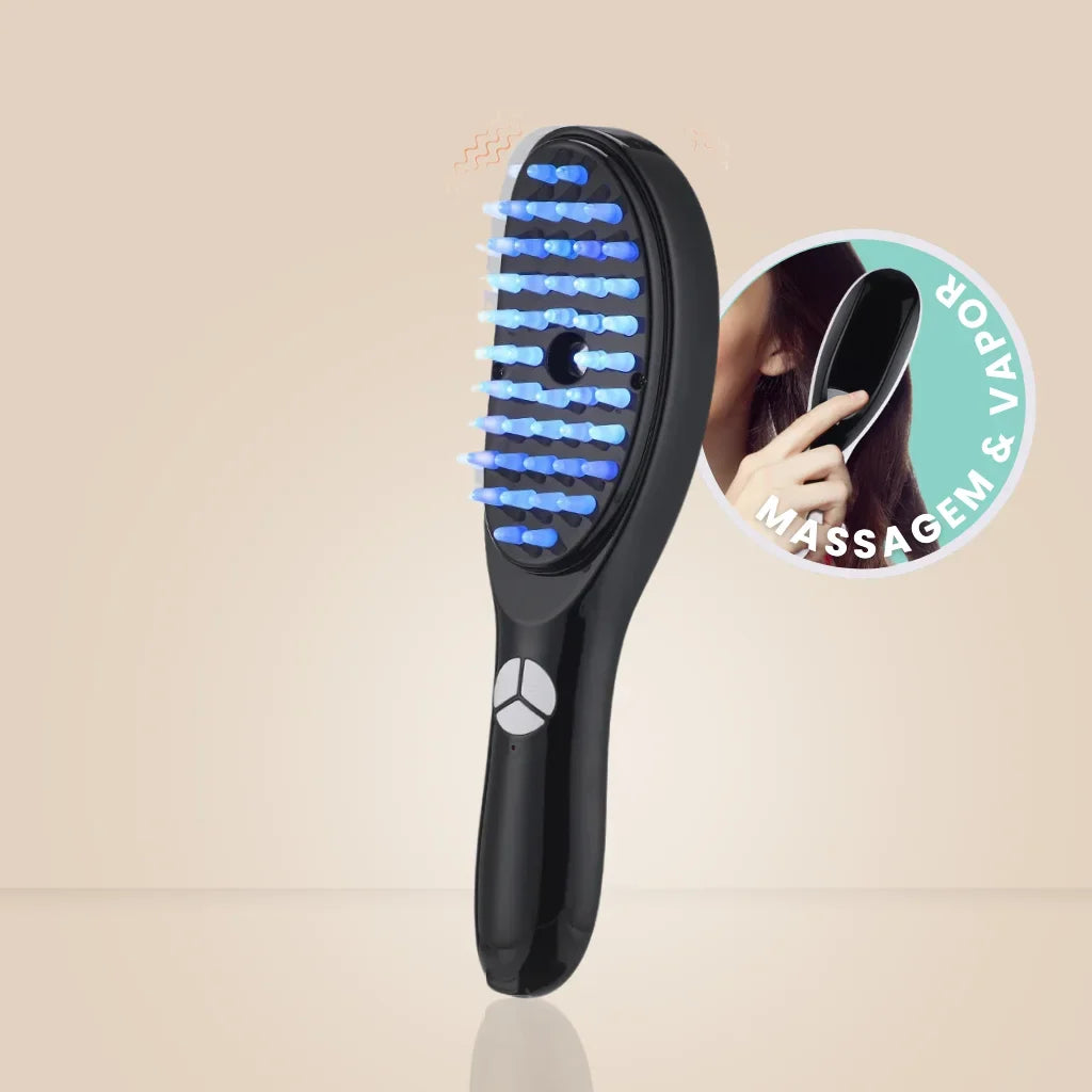 Escova de Terapia Capilar à Laser: TheraBrush Smarts 4 em 1 - Tratamento Capilar e Antiqueda