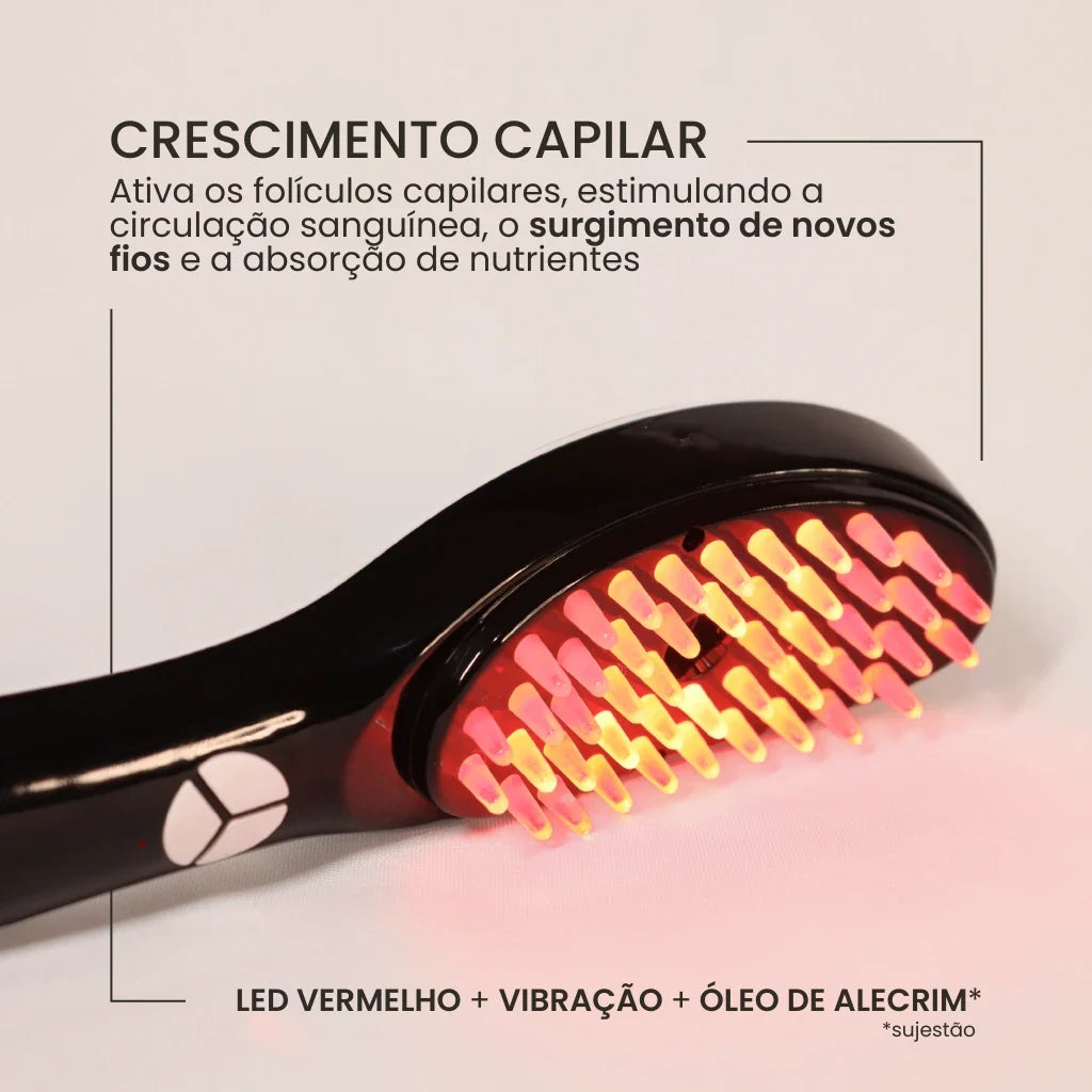 Escova de Terapia Capilar à Laser: TheraBrush Smarts 4 em 1 - Tratamento Capilar e Antiqueda