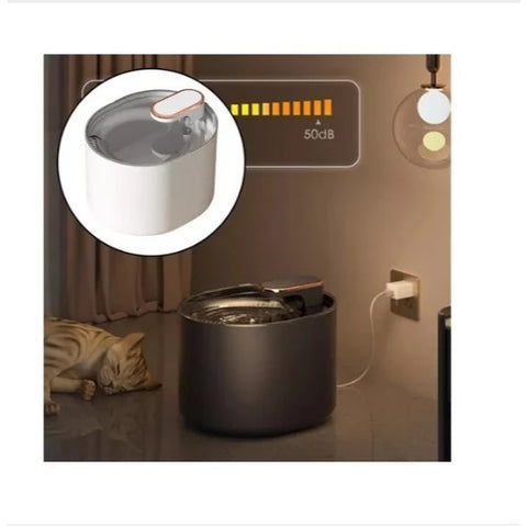 Bebedouro Fonte de Água Elevado Automático Com Filtro Para Pet Cachorro Gato 3 Litros