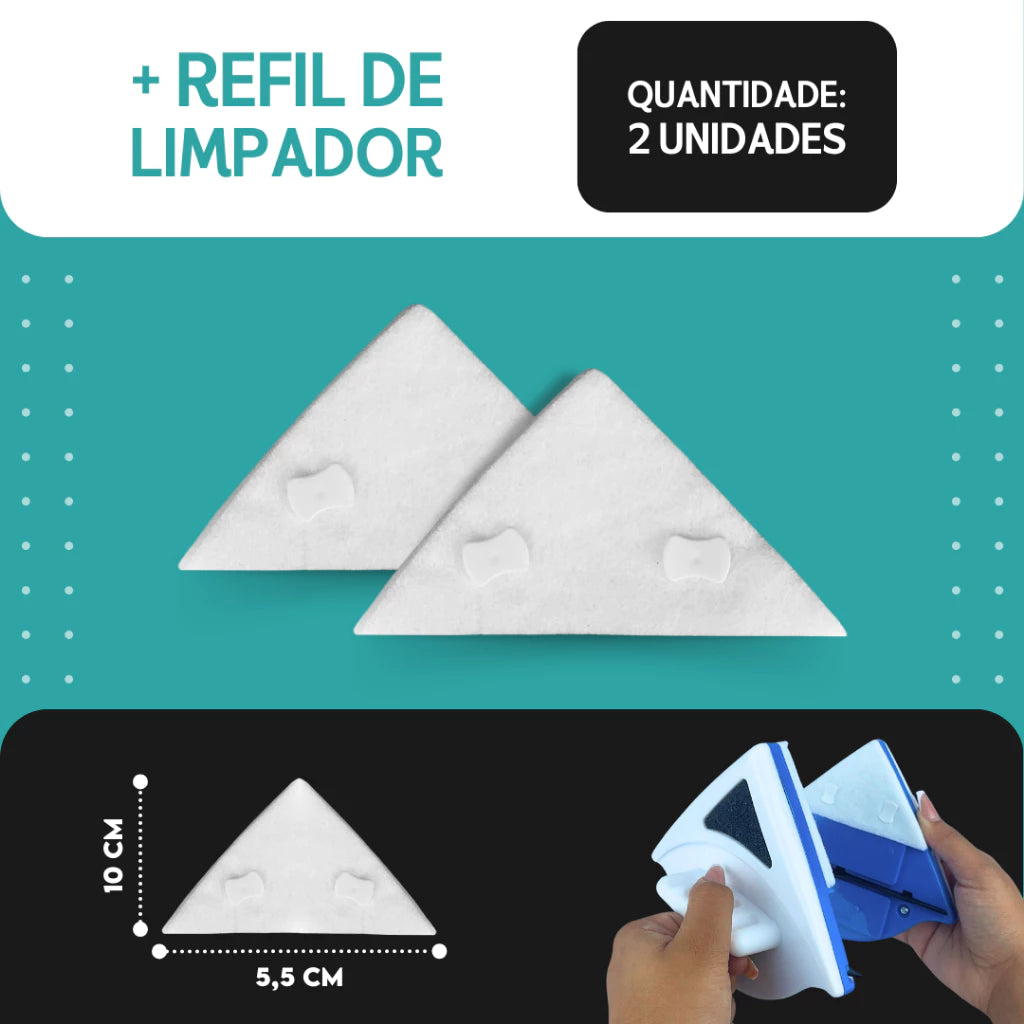 Limpador de Vidros Magnético Dupla Face - Super Imã