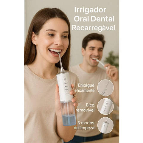Irrigador Oral Recarregável - CleanJet - Revitalize seu sorriso com o poder da limpeza completa e eficaz!