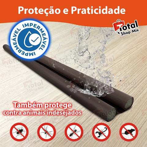 Kit Veda Portas Argus™ - Compre 1 Leve 2 - Duplo Ajustável Protege Contra Água Pó Bichos Vento