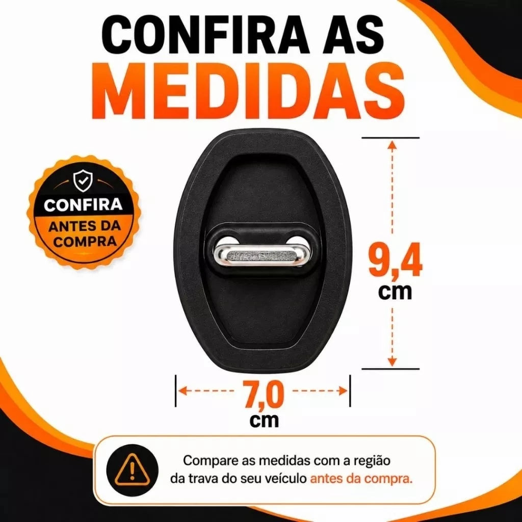 Kit 4 Amortecedor P/ Porta De Carro Anti-impacto Fechadura